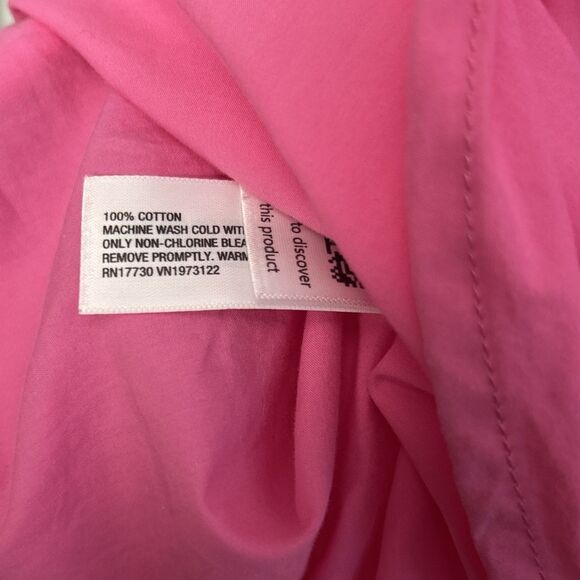 Universal Thread Shirt Womens XXL Button-Up Long Sleeve Oversized Pink Cotton - Picture 4 of 4